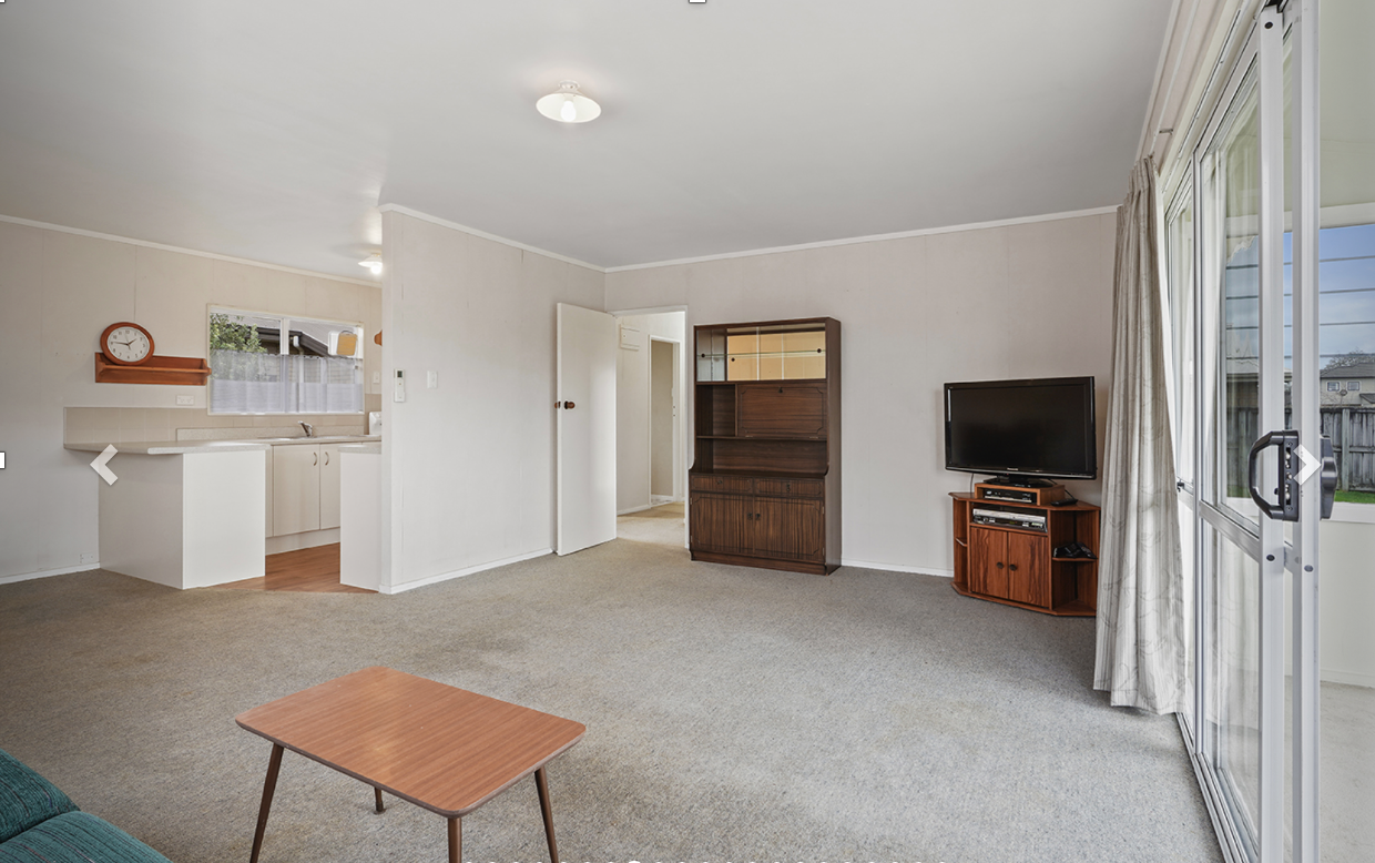 Before — old lounge TV unit