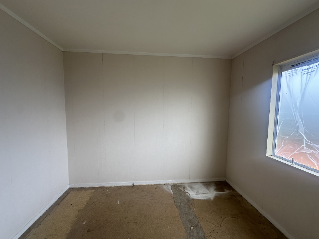 Before — old dining and kitchen